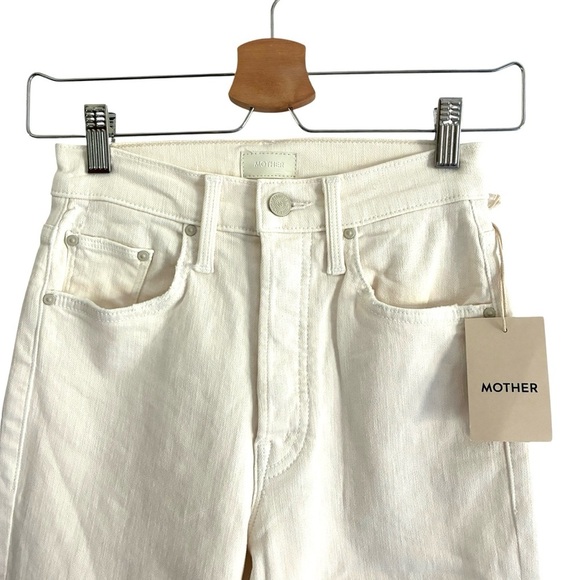MOTHER The Tomcat Midrise Straight Ankle Cream Puffs Jeans Size 23 - Picture 4 of 16